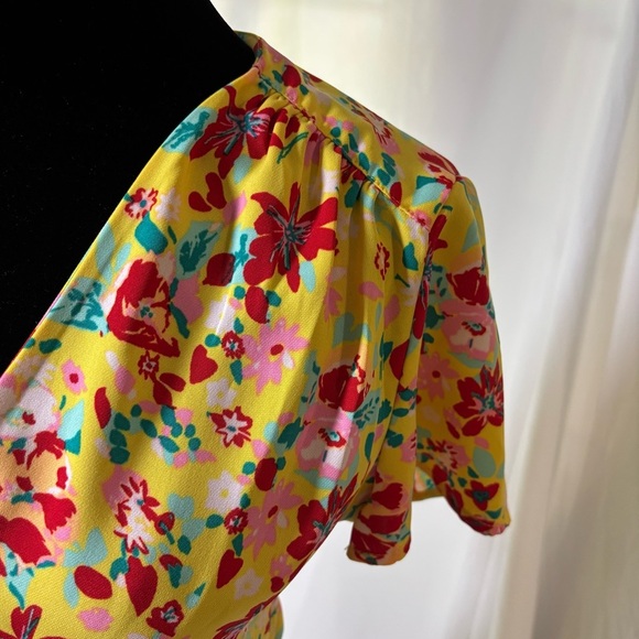 J. Crew Yellow Flutter Sleeve Mini Sundress‎ - Picture 4 of 7